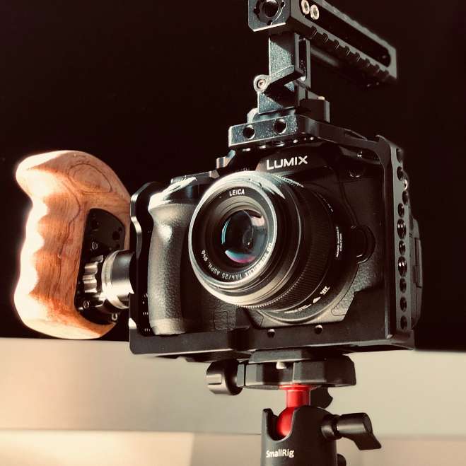 Caméra secondaire, la Panasonic GH5 utilisée pour les coulisses de tournage pour les réalisations de film