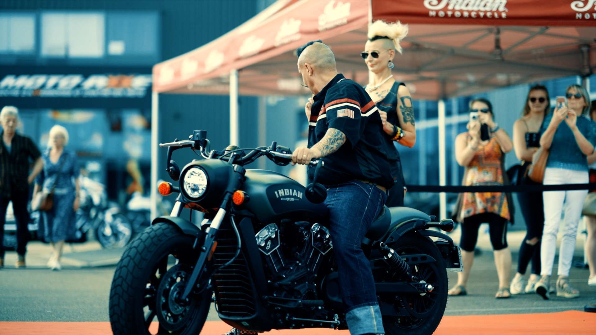 Indian Motorcycle, extrait de la vidéo de promotion du roadshow organisé par la concession Indian de Poitiers.